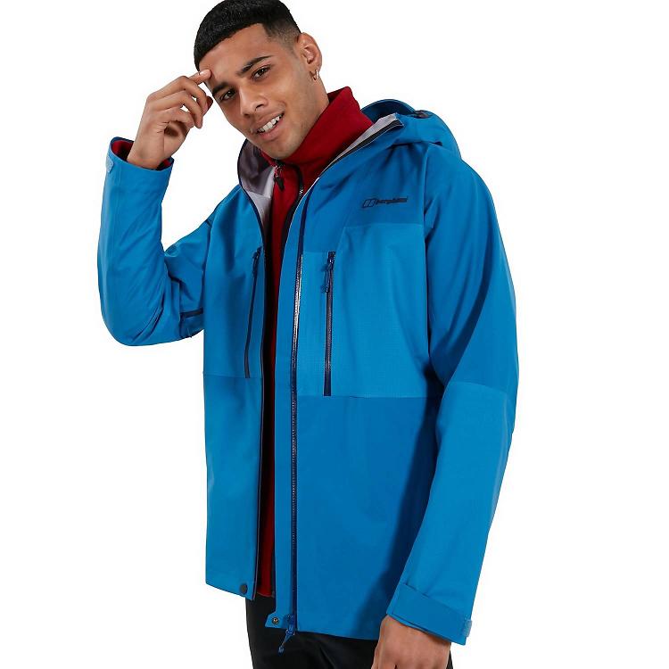 Pánska Nepremokavá Bunda Berghaus Gore Tex Ridgemaster 3L Modre Slovensko 1035JDEIM